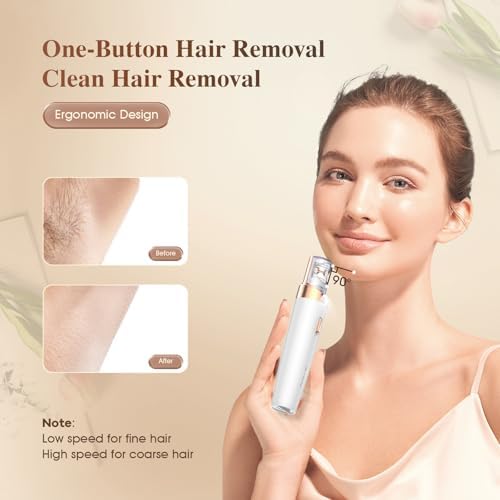 Epilator - 2 in 1 Rechargeable Women's Electric Shaver with LED Light | Hair Removal for Legs, Face, Bikini & Arms