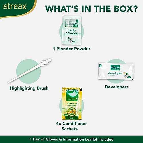 Streax Ultralights Hair Highlighting Kit Enriched with Argan & Walnut Oil - Soft Blonde - 2.10 fl Oz (60gr.)