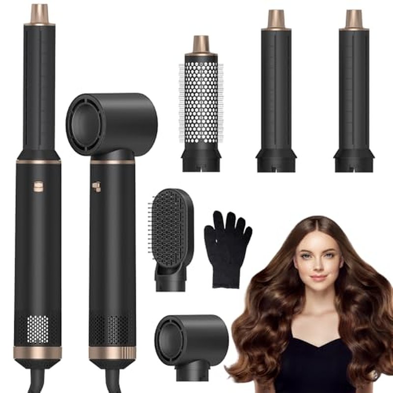 Blow Dryer Brush 5 in 1: Ionic Hot Air Styler Hair Dryer Brush Blow Dryer Set for Curling Volumizing Straightening Styling