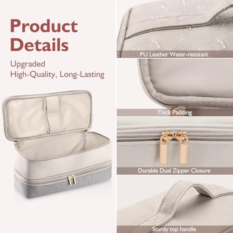 Travel Carrying Case for Hair Dryer Shark Flexstyle FlexFusion Airwrap Brush Double-Layer Hair Accessories Tools Storage Bag for Revlon Hairdryer Styler Organizer