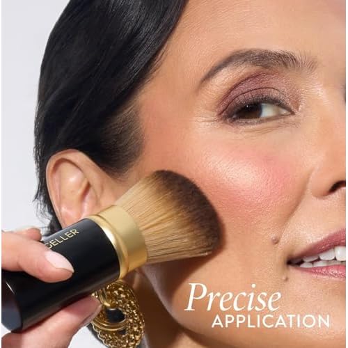 LAURA GELLER NEW YORK Baked Starter Kit - Full Coverage: Double Take Powder Foundation, Sand + Best of the Best Face Palette + Retractable Angled Kabuki Brush