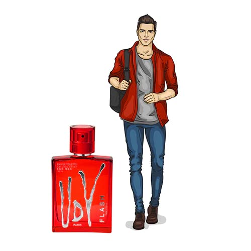 Udv Flash Eau De Toilette Spray for Men - 3.4 Ounce Fragrance | Fresh & Invigorating Scent