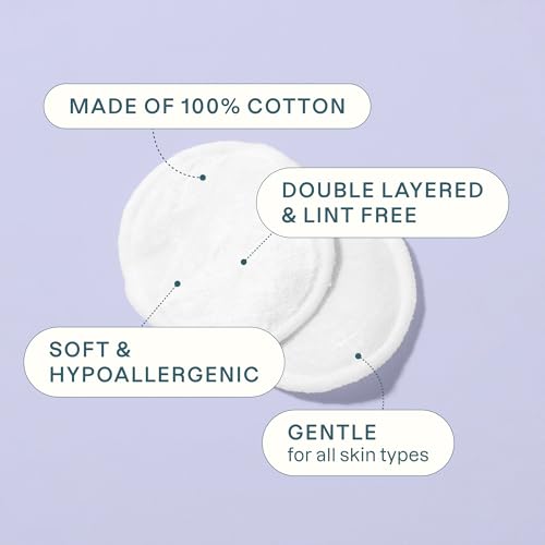 Cliganic Premium 100% Cotton Makeup Remover Pads 540 Count, (Pack of 6)