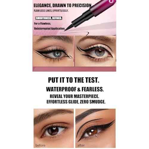 Gnker Eyeliner Waterproof Professional Liquid Long Lasting Cosmetics Eye Liner Pen Black 12 pcs