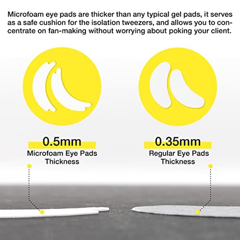 LASHVIEW 50 Pairs Eye Pads,Under Eye Pads for Eyelash Extension,Microfoam Eye Pads,Natural NO Hydrogel,Lash Extension Lint Free,Fit Most Eye Shape, Stick Well,Hypoallergenic,Waterproof