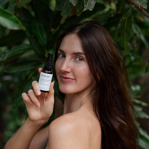 Evolve Organic Beauty - Natural Hyaluronic Acid 200 Serum | Weightless, Oil-Free, Hydrates, Plumps | Pomegranate Extract, Rosewater | Small-Batch, Vegan Clean Beauty (1 fl oz | 30 mL) Package May Vary