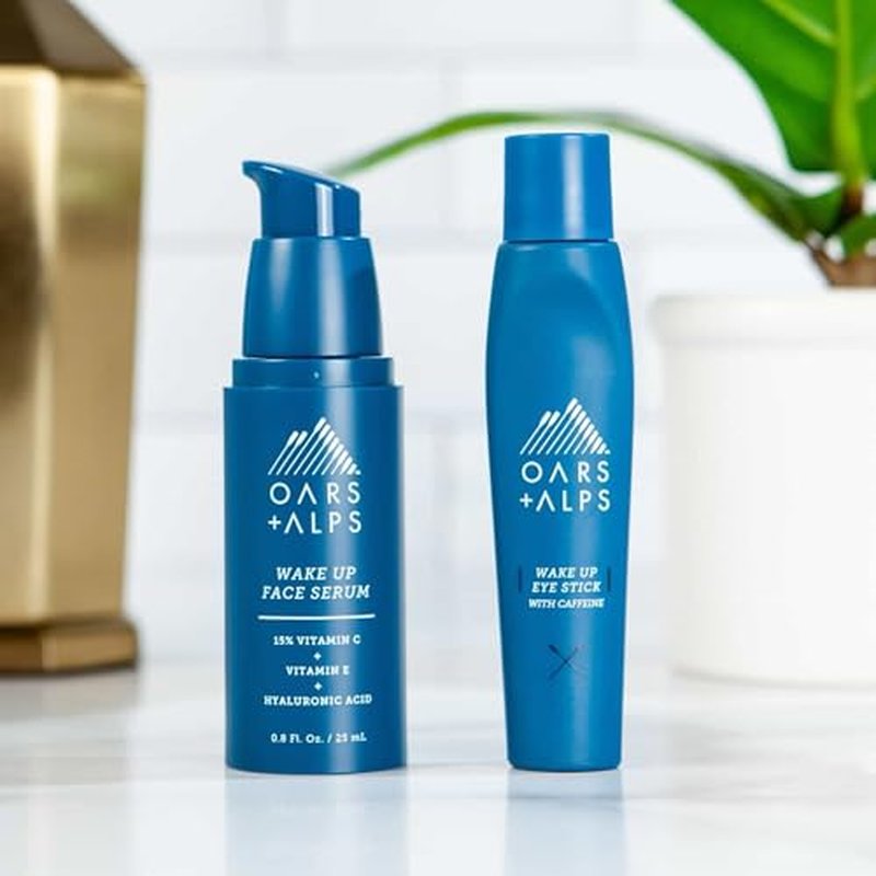 Oars + Alps Wake Up Under Eye Roller and Eye Depuffer, Dermatologist Tested Skin Care Infused with Caffeine and Aloe Vera, Soothes, Reduce Fine Lines, Refreshes Face, 0.5 Oz
