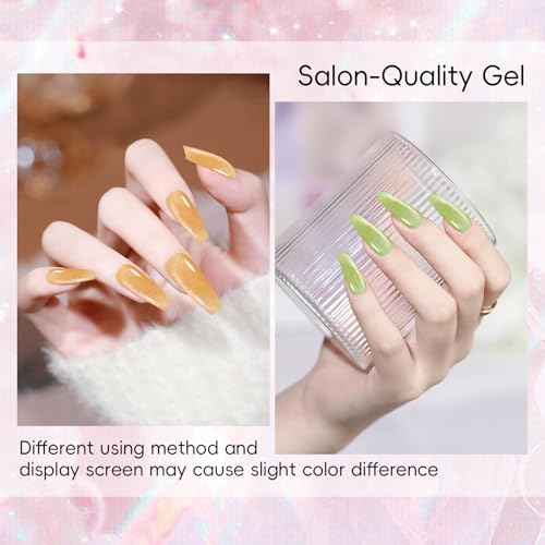 ADHERE Hard Candy Series - Cat Eye Gel Nail Polish Kit ? Magnetic Cat Eye Nail Polish Gel para u?as Glitter Shining Nail Gel Polish Soak Off UV Magnetic Gel Nail Varnish, Brown