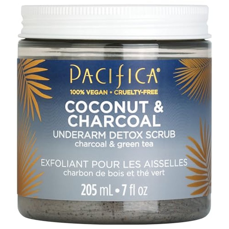 Pacifica Underarm Body Scrub - Armpit Detox Coconut & Charcoal Deodorant? Exfoliating & Nourishing for Natural Deodorant Users ? Aluminum-Free & Safe for Sensitive Skin, Vegan & Cruelty-Free, 7 fl oz