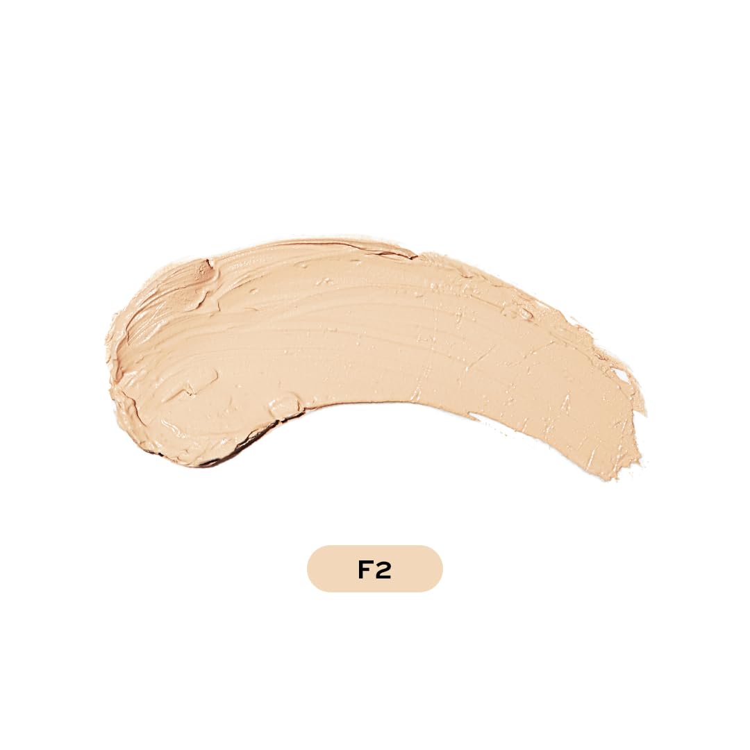 Makeup Revolution Fast Base Stick Foundation, Contour & Highlight, Flawless Skin & Matte Finish, F2 for Fair Skin Tones with Yellow Undertone, Vegan & Cruelty-Free, 0.21 Oz