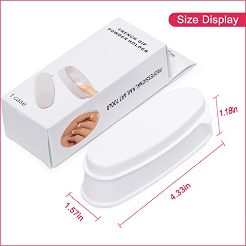 krofaue Nail Dip Container Dipping Powder Tray French Nail Smile Line Molding Manicure Mould Fashion Nail Tool