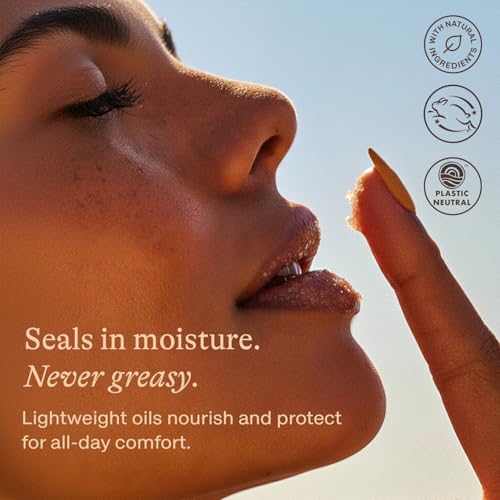 USDA Organic Lip Scrub Vanilla - USA Made with Natural Ingredients, Stocking Stuffers for Mom & Wife, Sugar Scrubber Exfoliator for Dry Lips, Small Stocking Stuffers for Women & Teenage Girls