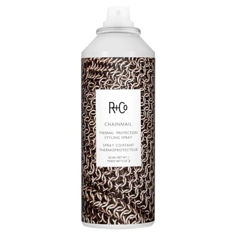 R+Co Chainmail Heat Protection Spray For Hair | Thermal Protection + Flexible Hold + Silky Shine | Vegan + Cruelty-Free