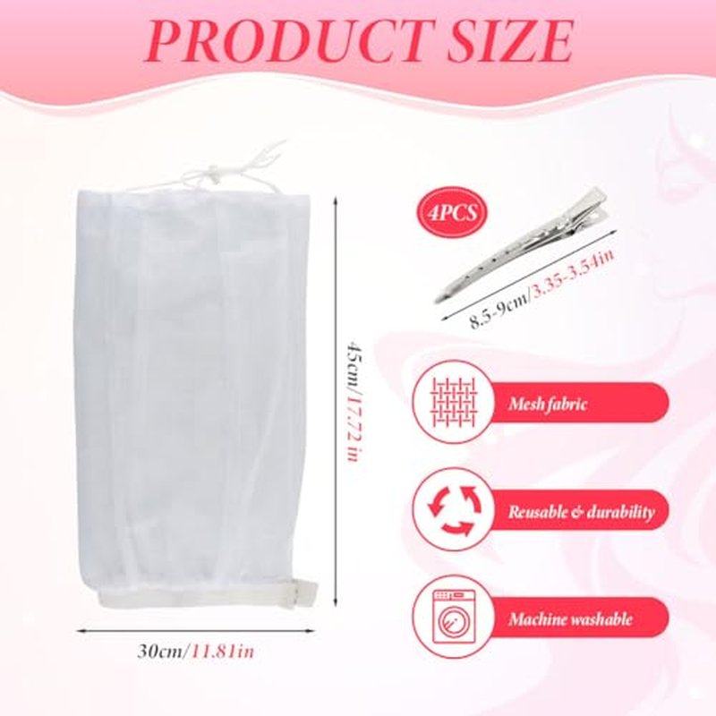 Net Plopping Cap for Drying Curly Hair,Diffuser Cap for Curly Hair,Djustable Net Hairs Plopping Bonnet Curlys Hairs Bonnet Nets Ploppings Caps for Fast Drying (White,Size:45x30cm/17.72 x 11.81inch)