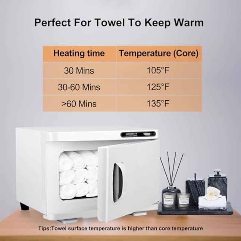 Electric Towel Warmer, Hot Towel Warmer, Professional Towel Warmer Cabinet, 8L Capacity, Hot Towel Cabinet for Spa, Beauty, Salon Use (White)