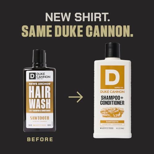 Duke Cannon Shampoo & Conditioner 3-Pack ? Sawtooth, Midnight Swim, Naval Diplomacy ? Premium Men¡¯s Hair Care, Invigorating Scents, Sulfate-Free, Natural Ingredients, Nourishing (14 oz)