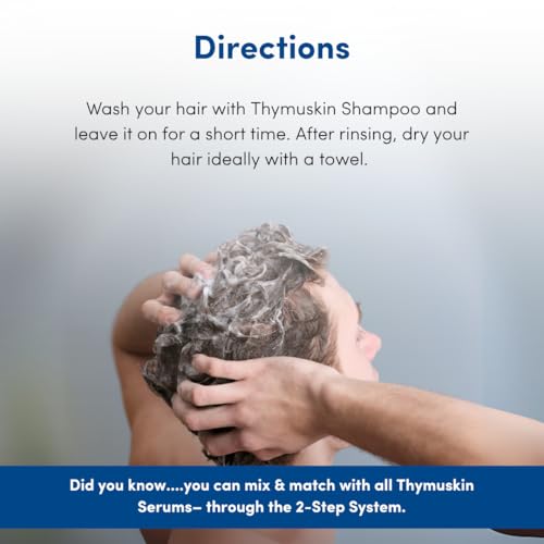 THYMUSKIN Classic - Hair Care Peptides Shampoo (Step #1) for Hair Growth Due to Hair Loss - for Normal to Oily & Greasy Hair and Scalp Condition