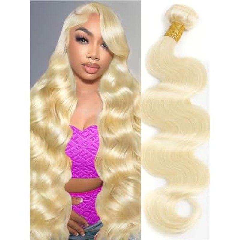 613 Blonde Body Wave Bundles Human Hair 26 Inch 613 Bundle 100% Unprocessed 12A Grade Brazilian Virgin Hair Bundles 1 Single Bundle Human Hair 613 Blonde Bundle
