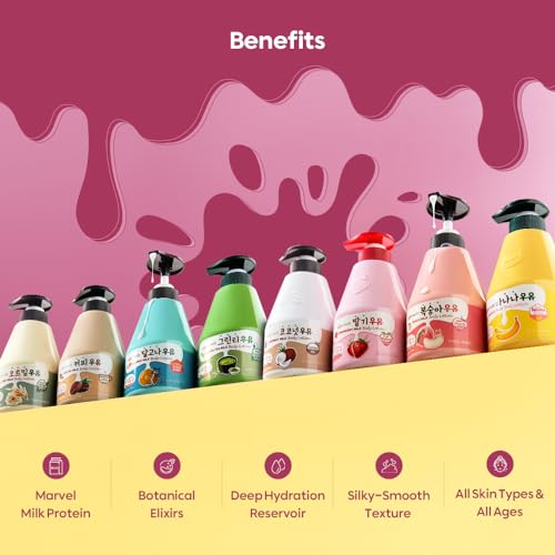 WELCOS KWAILNARA Strawberry Milk Body Lotion ? Deeply Hydrating & Lightweight Korean Body Lotion 560 g / 19.75 Fl. Oz