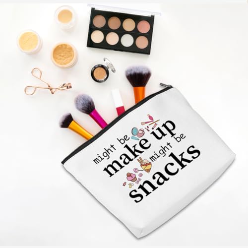 Women Friendship Uniqu Fun Makeup Bag, Bff Small Snack Cosmetic Bags, Themed Travel Accessories Bag Gifts for Women Sisters Friends, Ideal Travel Christmas Birthdays Gifts for Snack Lovers