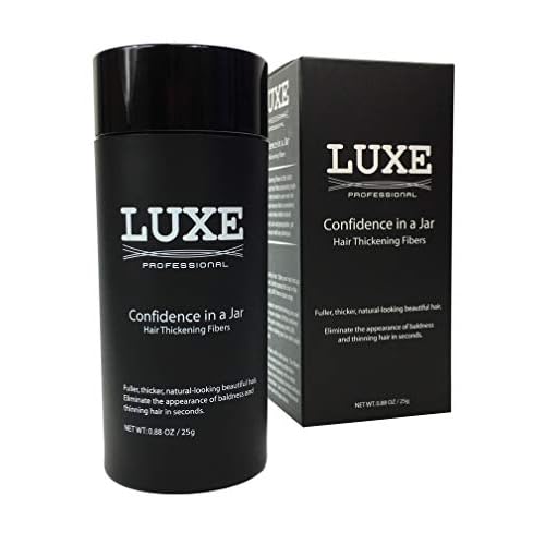 LUXE Hair Building Fibers - Thickening Fibers - CONFIDENCE IN A JAR ? 2 Months+ Supply! ? Hypoallergenic, Dermatologist Tested ? Multiple Colors Available (Dark Brown)