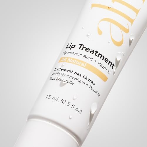 Alfie Hyaluronic Acid Lip Booster -Natural Flavor -15ml/0.5 Fl. Oz -Peptide Lip Treatment -Lip Plumper and Filler -Lip Serum and Moisturizer -Lip Volume Hydrating Treatment -Vegan Friendly, Non-Toxic