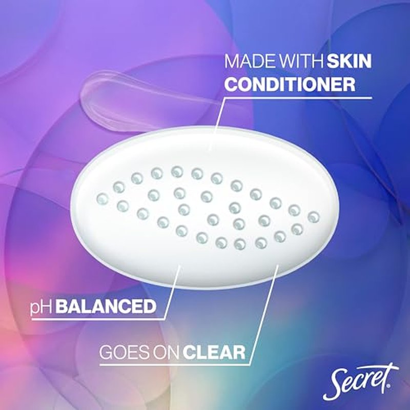 Secret Fresh Antiperspirant Deodorant for Women, 72hr Breathable Sweat & Odor Protection, Instant Freshness & Gentle, PH Balancing Minerals, Clear Gel, Relaxing Lavender Scent, 2.6 oz (Pack of 2)