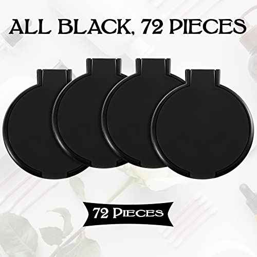 72 Pcs Compact Mirror Bulk Portable Round Makeup Mirror Mini Foldable for Purse Women Travel Daily Use Mother¡®s Day Gifts (Black)