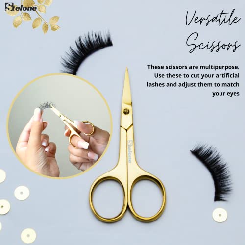 Professional Grooming Scissors Eyebrow Scissors Small Curved Stainless Steel Manicure & Beauty Scissor for Women
