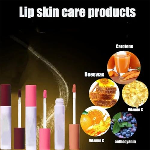 Lips Staining Lip Oil Doesn't Stick, Doesn't Stain and Stays on for 24 hours,Upgrade Waterproof Long Lasting Moisturizing Lip Oil Non-stick to Cup (H)