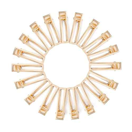 wynameleri Gold Metal French Hair Pin Clips DIY Craft Pointed Beak Clips Flat Barrettes 2.4'' 2.6 Inches 20 Packs