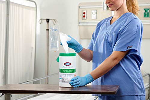 Clorox Healthcare Hydrogen Peroxide Cleaner Disinfectant Wipes, 6.75" x 9", 95 Count (Package May Vary)