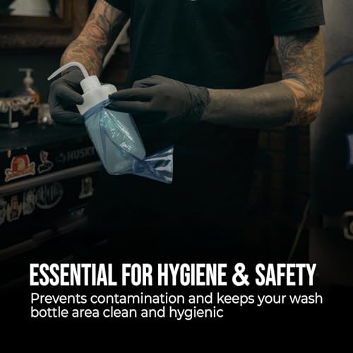 Tattoo Bottle Bags 250pcs Dental Bottle Cover Tattoo Wash Bottle Bags Squeeze Bottle Bag Sleeves Barrier for Tattoo Bottles Tattoo Supplies Tattoo Accessories (BLUE-250ML)