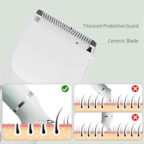 Bikini Trimmer for Women, 3 in 1 Electric Shaver for Womens,Painless Personal Body Hair Groomer,Smooth Hair Trimmer for Legs Body Facial Hair, IPX7 Waterproof