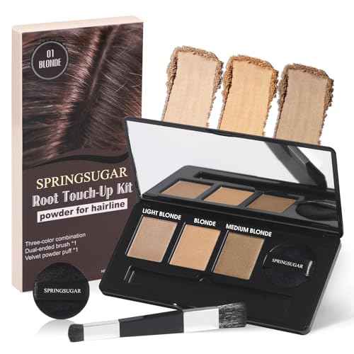 Root Touch Up Hair Color ? 3 Color Blendable Hairline Powder for Gray Coverage, Root Cover Up & Thinning Edges ? 48H Sweat Resistant, Natural Finish for Women & Men ? Blonde