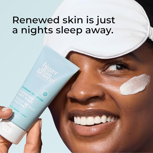 Overnight Sensation Hydrating Sleep Mask, Hydration Mask with Vitamin C, Hyaluronic Acid & Melatonin for Women, for All Skin Types, Night Time Skin Care Routine, Vegan