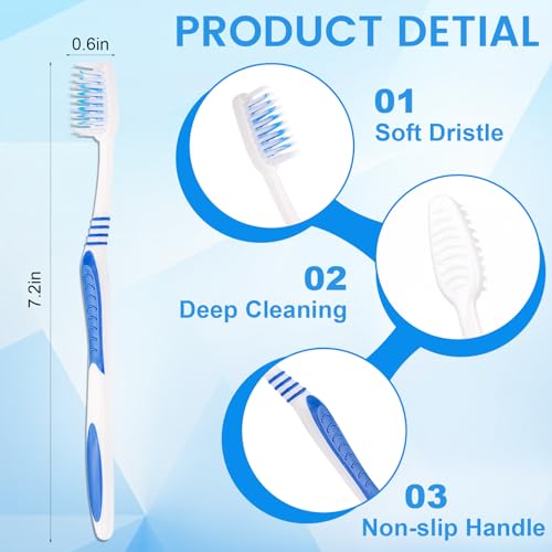 200 pcs Bulk Toothbrushes Individually Wrapped, Colorful Manual Disposable Travel Toothbrush for Adult, Kid, Soft Bristles for Travel, Hotels (5 Colors)