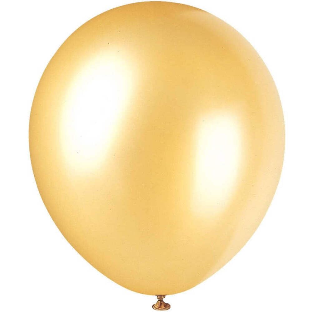 Gold Latex Balloons, 12" (8-Pack) - Premium-Quality & Vibrant Party Decorations, Perfect for Any Celebration