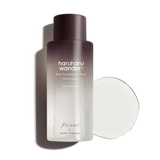 haruharu wonder Black Rice Hyaluronic Toner for Sensitive Skin, Alcohol Free, Fragrance Free, Deep Hydration, Glass Skin, Korean Skincare, Vegan, Cruelty-Free, 5.1 fl.oz