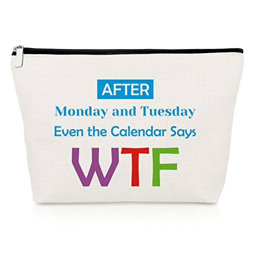 Coworkers Appreciation Gifts Makeup Bag Funny Colleague Gifts Work Friend Gift Thank You Gifts for Employees Sarcastic Friendship Gifts for Colleague Christmas Birthday Gifts Travel Cosmetic Pouch