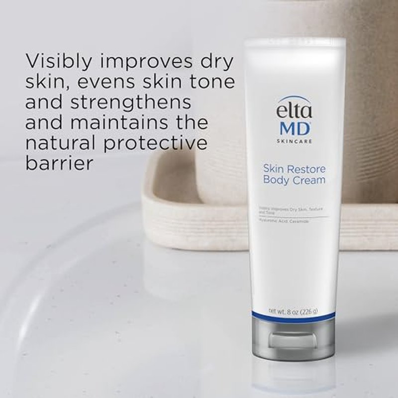 EltaMD Skin Restore Body Cream, Fragrance-Free Lotion for Women with Hyaluronic Acid and Niacinamide, Body Moisturizer, 8 oz Tube