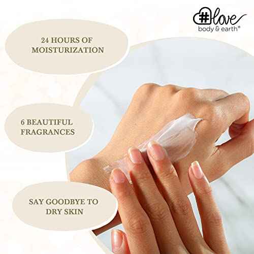 BODY & EARTH # LOVE Hand Cream Gift Set Hand Lotion Sets for Women Gift, Pack of 6 Advanced Repair Hand Cream for Dry Hands Non-greasy, Mothers Day Gifts for Mom, Women Birthday Gift for Her
