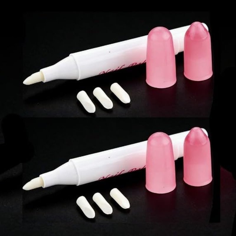 Nail Polish Corrector Pen Set - 2 Pcs with 3 Replaceable Tips | Quick Manicure Mistake Fix