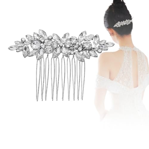 Wedding Hair Accessories,Rhinestones, Luxurious Hair clips, Shiny Rhinestones Bridal Side Hair Combs for Bride Bridesmaid,High-end hair accessories are ideal gifts for women