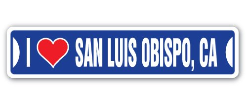 I Love SAN LUIS Obispo, California Street Sign ca City State us Wall Road décor Gift