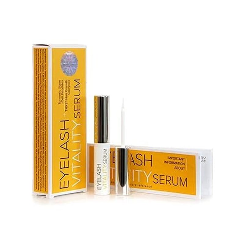 Eyelash Vitality Growth Serum - Lash Enhancing Growth Serum Complex - Irritation Free - Hypoallergenic Naturally-based Turmeric Growth, Achieve Longer Thicker & Healthier Lashes, 3.5 ml