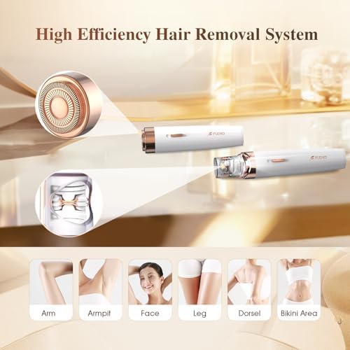 Epilator - 2 in 1 Rechargeable Women's Electric Shaver with LED Light | Hair Removal for Legs, Face, Bikini & Arms