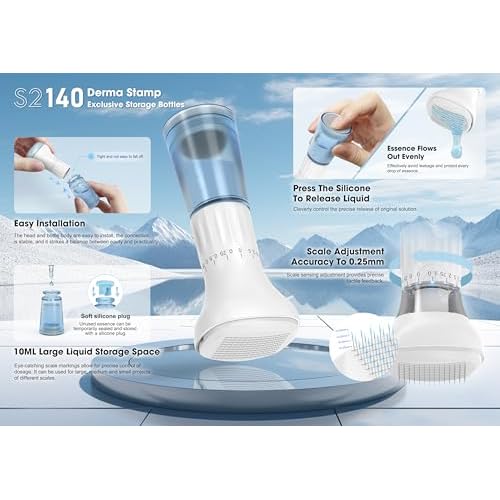 Derma Stamp: Adjustable Microneedling Roller: Microneedling Skincare tool: Micro needling hair patches tools: Hydra Derma Stamp and Serum applicator