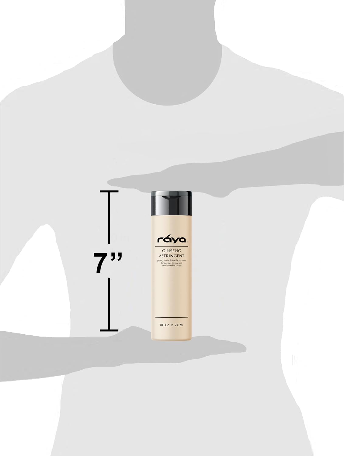 RAYA Ginseng Astringent with AHA 8 oz (G-205) | Gentle Glycolic Facial Toner for Dry and Sensitive Skin | Helps Tighten Pores, Smooth Complexion, and Reduce Fine Lines | Made with Alpha Hydroxy Acids