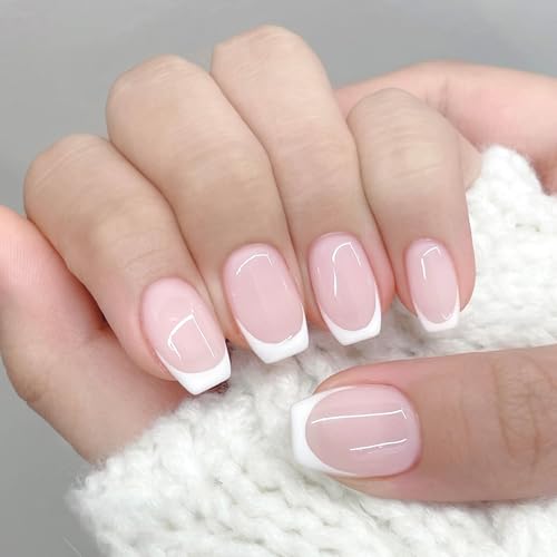 Born Pretty French Manicure Kit, Nail Stamper and 2Pcs Gel Nail Polish, Include Jelly Milky Pink White Colors for French Tip, U V Light Cure